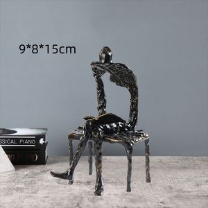 Wholesale Metal Sculpture, Geometric Design Angel Figurine for Home and Gift Decor - Product Image 1