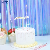 Velas Metálicas Curvas Delgadas para Decoración de Pasteles, Hechas a Mano, No Tóxicas, Certificadas por la FDA/FCM/ROHS, OEM/ODM, al por Mayor