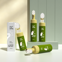 Bouteilles de mousse colorées mates de 100, 120, 150, 200, 250 ml avec emballage en boîte, bouteilles à pompe moussante pour le nettoyage des poils d'animaux avec brosse douce