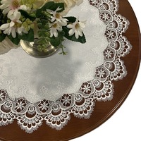 Nappe double couche en dentelle de style américain, usage domestique, anti-poussière, motif géométrique, écologique, pour table à manger haut de gamme