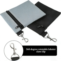 Organisateur d'accessoires de golf imperméable pour tees, balles, sac à balles de golf, sac à tees de golf, pochette zippée avec clip en métal