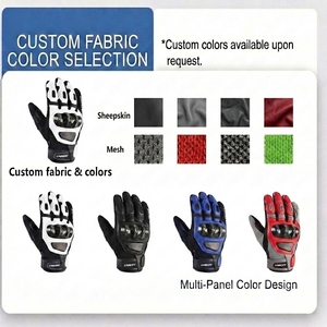Gants de moto en <span class=keywords><strong>cuir</strong></span> de chèvre STOCK GW018C, respirants, compatibles écran tactile, été, certifiés CE, fabrication OEM - Product Image 6