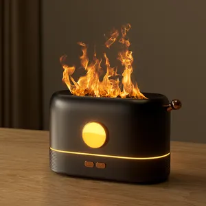 Горячая Распродажа Индивидуальные этикетки Портативный мини 3 в 1 Bluetooth пламя увлажнитель с пламенем