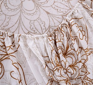 Juego de cama de algodón con estampado de flores, Sábana bajera cómoda de tamaño king, funda de almohada, venta al por mayor - Product Image 6