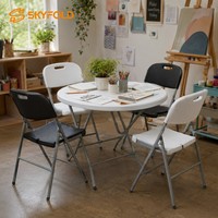 Tables à cocktail hautes portables en plastique et chaises pliantes pour les fêtes