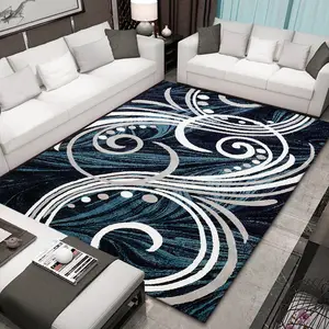 3d地板北欧大面积地毯客厅印花地毯