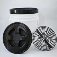 Seau de détail de 5 gallons, seau de 20 L transparent en gros