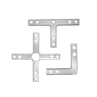 Accessoires de profilé en aluminium pour salle blanche Plaque de renfort de connexion de joint de plafond FFU Fixation de siège en croix en forme de T