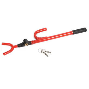 Serrure de volant réglable à double <span class=keywords><strong>barre</strong></span> <span class=keywords><strong>antivol</strong></span> de sécurité rétractable en forme de U serrure télescopique avec 2 clés - Product Image 1