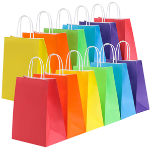 Custom Eco-Friendly Colorful Kraft <b>Paper</b> Gift Bags Matt Lamination Ribbon Handle for Promotion Jelly Pet Food Packaging-Custom - Product Image 6