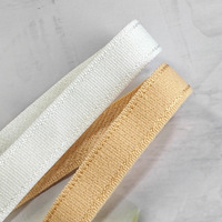 Bande élastique en nylon et élasthanne haute extensibilité avec surpiqûres dorées pour la lingerie, vente en gros pour les fabricants