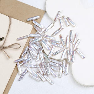 Perlas Rectangulares Barrocas de Agua Dulce Naturales de la Marca Wenchi al por Mayor, Pequeñas Barras Plateadas, Perlas Sueltas para Joyería Hecha a Mano - Product Image 4