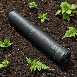 Toile <span class=keywords><strong>de</strong></span> paillage tissée en PP haute résistance pour jardin et couverture <span class=keywords><strong>de</strong></span> sol - Product Image 1