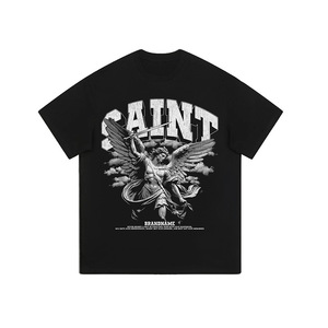 T-shirt Vintage Stile Americano con Stampa Retrò, Lavaggio Intenso e Effetto Invecchiato, in Puro Cotone, Manica Corta, Marca Trendy per <span class=keywords><strong>Uomo</strong></span> - Product Image 3