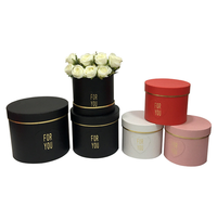 Boîte ronde en carton pour chapeaux, boîtes à cadeaux décoratives rondes en forme de Rose, pour noël, vente en gros, 12 pièces