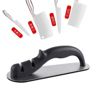 เครื่องลับมีดสแตนเลสพร้อมฐานรอง เครื่องมือลับคมแบบแมนนวลสำหรับใช้ในครัวเรือน ดีไซน์ทนทาน - Product Image 2