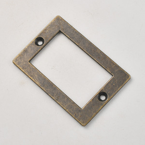 Rectangle Zinc Alloy Label Card Bronze Wall Mounted <b>Drawer</b> Organizer Storage Holder Self Adhesive Backing - Product Image 2
