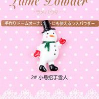 Accessoires de Noël DIY en résine : Bonhomme de neige, Bonhomme en pain d'épices, Accessoires pour coiffes et épingles à cheveux de Noël