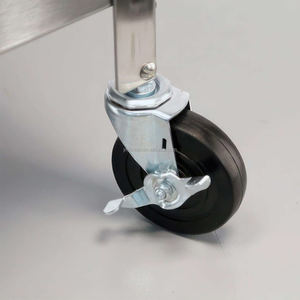 Chariot de mélangeur en acier inoxydable avec 4 plateaux coulissants pour cuisine commerciale - Product Image 5