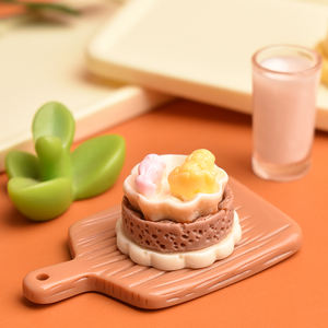 Cabujón plano de resina con forma de pastel mixto, dije de comida en miniatura para la fabricación de joyas DIY y decoración de horquillas hechas a mano - Product Image 6