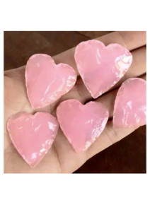 Opalite rose de haute qualité, artisanat, cristaux en forme de cœur pour la fabrication de bijoux, cadeau, décoration intérieure, excellent prix - Product Image 3