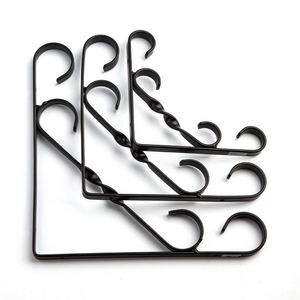 Wholesale New Arrival RheTech Metal Triangle <b>Floating</b> Shelf Brackets <b>Wall</b>-Mounted Load Bearing 75lbs Capacity Black/White Powder - Product Image 1