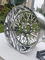 Jantes noires brillantes découpées 20x10 22x12 24x12 24x14 26x14 26x16 6x135 6x139.7 8x165.1 8x170 8x180 pour pick-up Chevy GMC Ford Ram