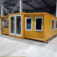 Poste de sécurité préfabriqué isolé avec fenêtre coulissante pour parking, poste de garde extensible en conteneur