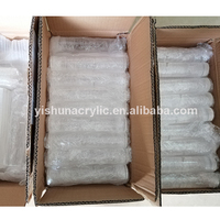 Usine de Guangzhou, tige ronde en plastique acrylique transparent pmma pour poignée de porte en acrylique