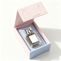 Cajas Magnéticas de Lujo para Perfume de 50ml y 100ml con Logotipo Personalizado por Estampado en Caliente, Caja Magnética con Tapa Abatible y Inserto