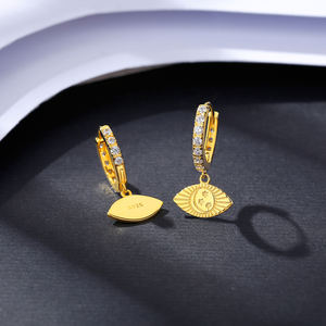 CZCITY-pendientes de aro con forma de aro para mujer, joyería coreana con diseño llamativo, Clip a la moda, Plata de Ley 925 - Product Image 6