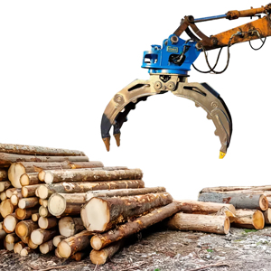 360 °   Поворотный гидравлический захват для бревен и древесины 450 кг, для лесозаготовительной техники, для мини-экскаваторов 5 тонн, для камней и металлолома - Product Image 1