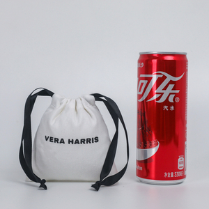 Petit sac à poussière en coton avec cordon de serrage pour l'emballage de cadeaux - Product Image 2