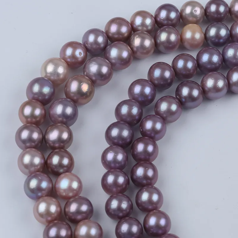 Vente en gros de perles Edison 12-15mm perles violettes bijoux en perles d'eau douce naturelles