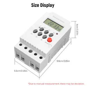 Minuteur numérique <span class=keywords><strong>programmable</strong></span> AC <span class=keywords><strong>220V</strong></span> 25A à rail DIN, contrôleur électronique avec écran LCD et <span class=keywords><strong>horloge</strong></span> – Offre spéciale - Product Image 6