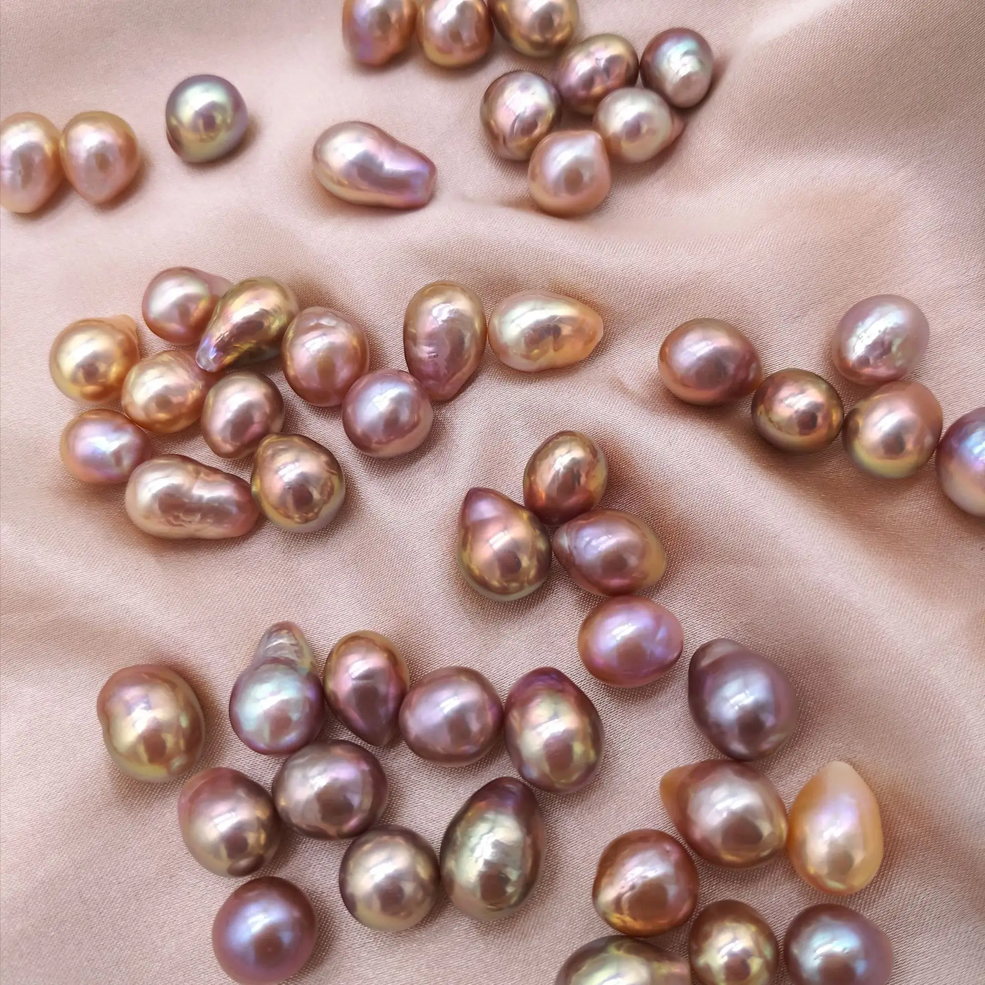 Strong Light waterdrop bulb shaped half hole full hole Baroque Pearl freshwater pearl for fashion natural pearl jewelry