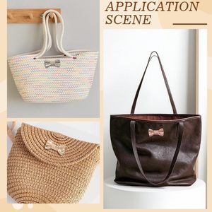 CRASPIRE Etiquetas para Bolsos Hechas a Mano en Varios Colores, Etiquetas para Bolsos en Oro Rosa, Plata, Bronce Antiguo y Negro, con Lazo, para Coser, Unisex - Product Image 5