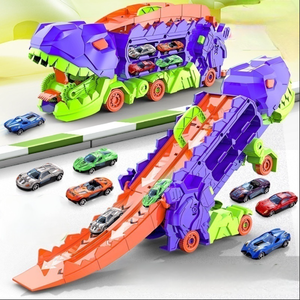 Nuevo coche <span class=keywords><strong>de</strong></span> tragar dinosaurio pista <span class=keywords><strong>de</strong></span> lanzamiento <span class=keywords><strong>de</strong></span> primavera coleccionable Diecast vehículo dinosaurio Diecast Juguetes Coche - Product Image 1