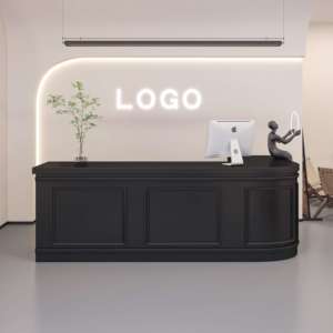 Quầy lễ tân hiện đại phong cách cổ điển Pháp bằng gỗ, quầy thu ngân, quầy tiếp khách cho tiệm làm đẹp, cửa hàng bánh ngọt, quầy lễ tân khách sạn, trường học, trung tâm thương mại, quán ăn nổi tiếng trên mạng - Product Image 1