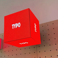 Fabbrica diretta a forma di speciale segni di negozio cubo LED pubblicità schermo cubo cubo cubo LED Display a LED per esterni