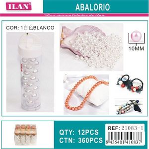 Perle sciolte bianche ILAN da 10 mm per la creazione di gioielli e forniture artigianali - Product Image 3