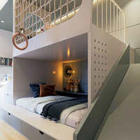 Meubles pour chambres d'enfants sur le thème des garçons, maisons de jeu, conception personnalisée de lits créatifs à deux étages pour garçons