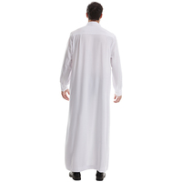 Eid Musulman Hommes Jubba Thobe Hommes Longue Chemise Robe 2025 Ramadan Revers Robe Saoudien Musulman Porter Abaya Caftan Dubaï Robe Arabe