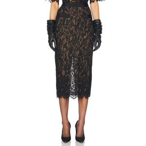 Women's Glam Lace Luxury Off Shoulder Bandeau Cami Top Slim Fit Skirt Elegant 2-Piece <b>Set</b> - Product Image 4