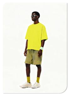 Camiseta Oversize de Lujo para Hombre de Alta Calidad, 100% Algodón Pesado, Cuello Simulado, Corte Holgado y Cuadrado - Product Image 5