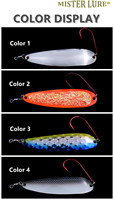 Leurre Cuillère MISTER LURE 110mm 25g Certifié RoHS, Leurre de Pêche en Métal pour la Pêche à la Traîne en Eau Salée, Leurre Artificiel Courbé