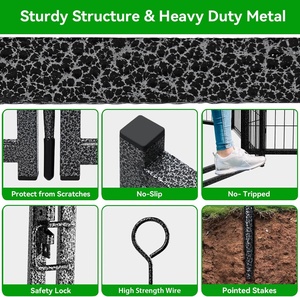 Recinto per Cani da Interno/Esterno, Robusto Recinto in Metallo Antiruggine, 12 Pannelli, Porte da 40 Pollici, Portatile per Camper, Campeggio, Cortile, 32 Piedi - Product Image 6