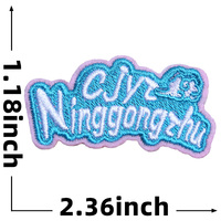 Patchs brodés personnalisés en gros avec mots anglais, lettres colorées, badges thermocollants pour vêtements, sacs, chapeaux