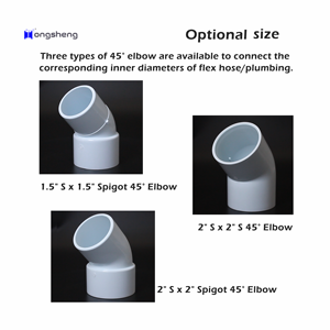 2 inch đường phố 45 PVC khuỷu tay-chất lượng cao hệ thống ống nước kết nối cho xách tay bồn tắm nước nóng/Spa/jacuzi máy bay phản lực ống - Product Image 4