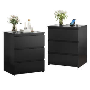 3 <b>Drawer</b> Dresser Set Of 2 <b>Small</b> Wooden Chest Of <b>Drawers</b> For Bedroom Storage Nightstand Side Table - Product Image 6